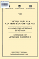 Thư mục thác bản văn khắc Hán Nôm Việt Nam Tập 7