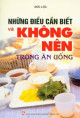 Những điều cần biết và không nên trong ăn uống