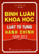 Bình luận khoa học luật tố tụng hành chính năm 2015