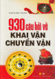 930 Câu hỏi về khai vận chuyển vận