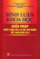 Bình luận khoa học Hiến pháp nước Cộng hòa xã hội chủ nghĩa Việt Nam năm 2013