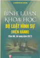 Bình luận khoa học Bộ luật hình sự (hiện hành) (sửa đổi bổ sung năm 2017)